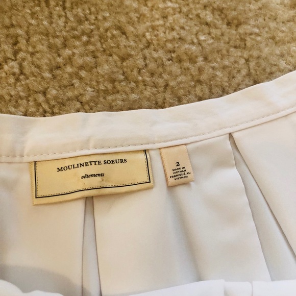 Moulinette Souers white eyelet skirt NWOT size 2 - Picture 6 of 8